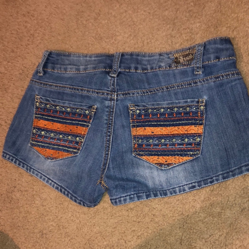 Embroidered Jean Shorts